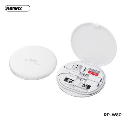 Remax RP-W80 Ασύρματος Φορτιστής 15W – Μαγνητική Βάση, Type-C & USB Συμβατότητα -Λευκό