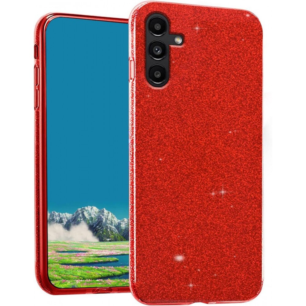 Θήκη Samsung Galaxy A05s Glitter Shine Cover Hard -Κόκκινο Θήκες Smartphone