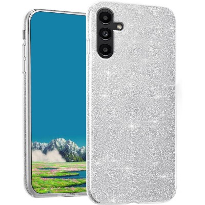 Θήκη Samsung Galaxy A35 5G Glitter Shine Cover Hard -Ασημί