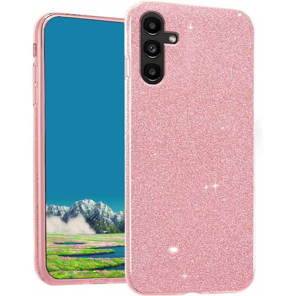 Θήκη Samsung Galaxy A37 5G Glitter Shine Cover Hard -Ροζ Θήκες Smartphone