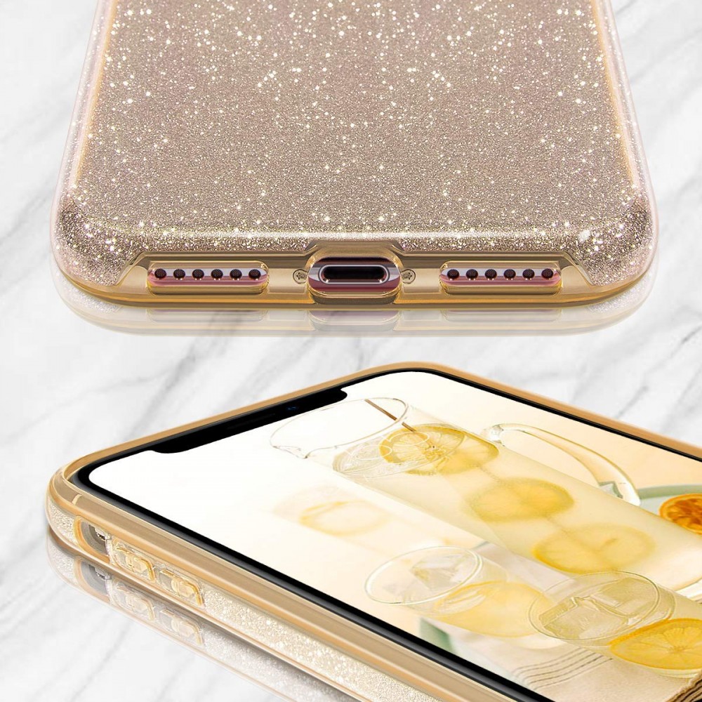 Θήκη Samsung Galaxy A37 5G Glitter Shine Cover Hard -Χρυσό Θήκες Smartphone