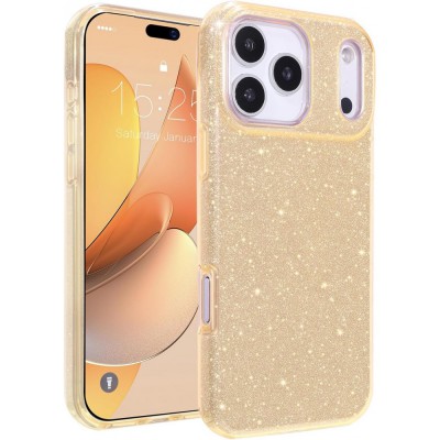 Θήκη iPhone 17 Pro 5G Glitter Shine Cover Hard Case -Χρυσό
