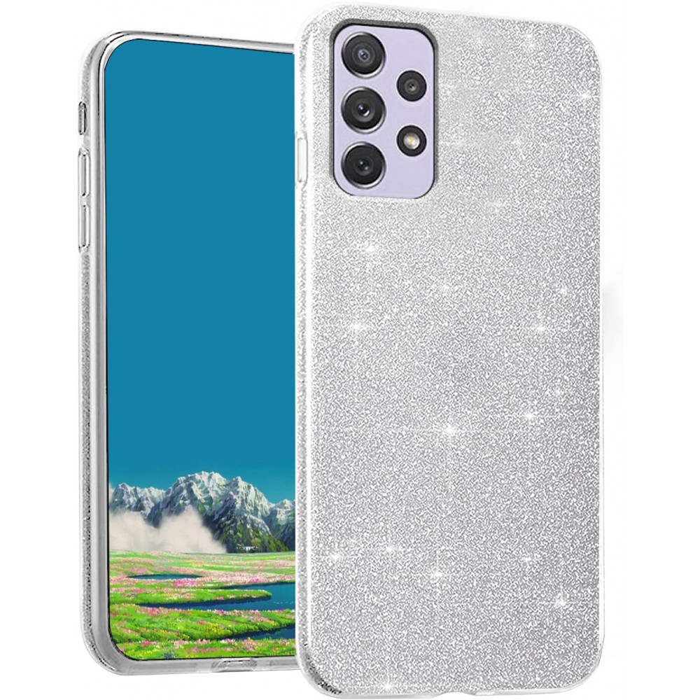 Θήκη Samsung Galaxy A13 4G Glitter Shine Cover Hard -Ασημί Θήκες Smartphone