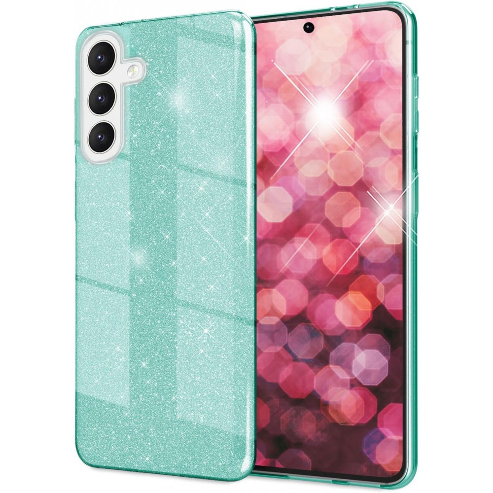 Θήκη Samsung Galaxy S24 Plus 5G Glitter Shine Cover Hard -Πράσινο Θήκες Smartphone