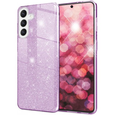 Θήκη Samsung Galaxy S24 Plus 5G Glitter Shine Cover Hard -Μωβ