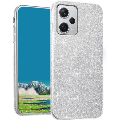 Θήκη Xiaomi Redmi Note 12 5G / Poco X5 5G Glitter Shine Cover Hard -Ασημί