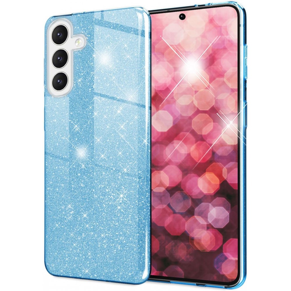 Θήκη Samsung Galaxy S24 Plus 5G Glitter Shine Cover Hard -Μπλε Θήκες Smartphone