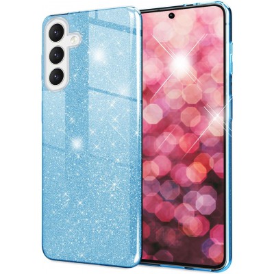 Θήκη Samsung Galaxy S24 Plus 5G Glitter Shine Cover Hard -Μπλε