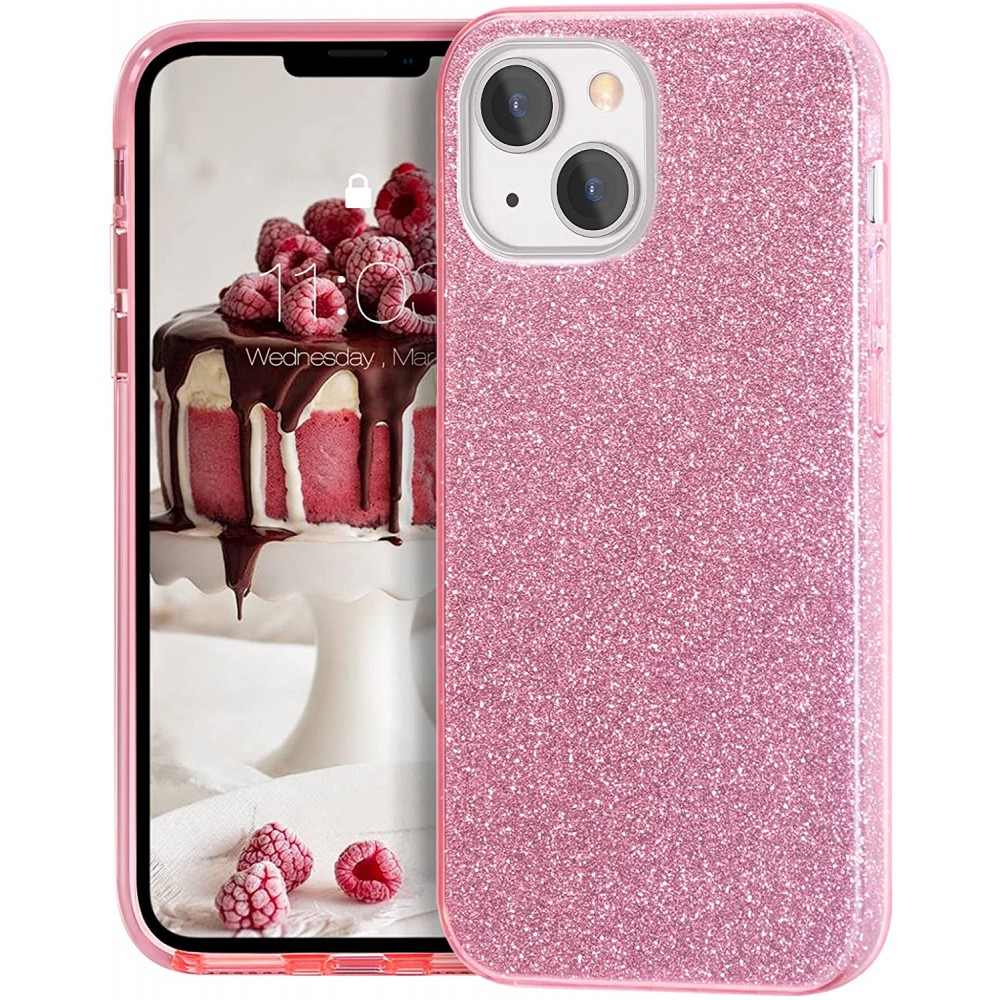 Θήκη iPhone 14 Glitter Shine Cover Hard Case -Ροζ Θήκες iPhone 14