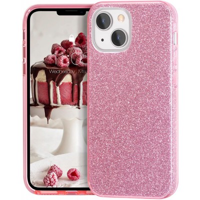 Θήκη iPhone 14 Glitter Shine Cover Hard Case -Ροζ