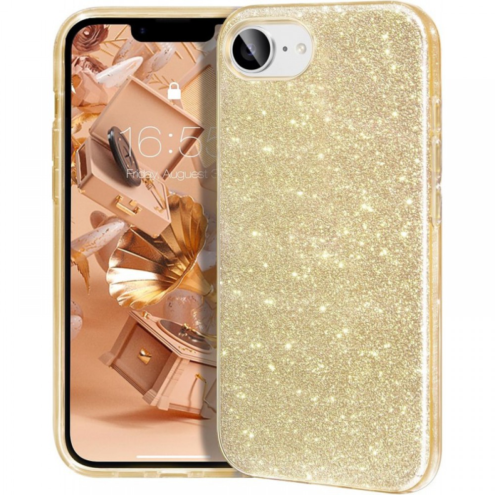 Θήκη iPhone 17e Glitter Shine Cover Hard Case -Χρυσό Θήκες iPhone