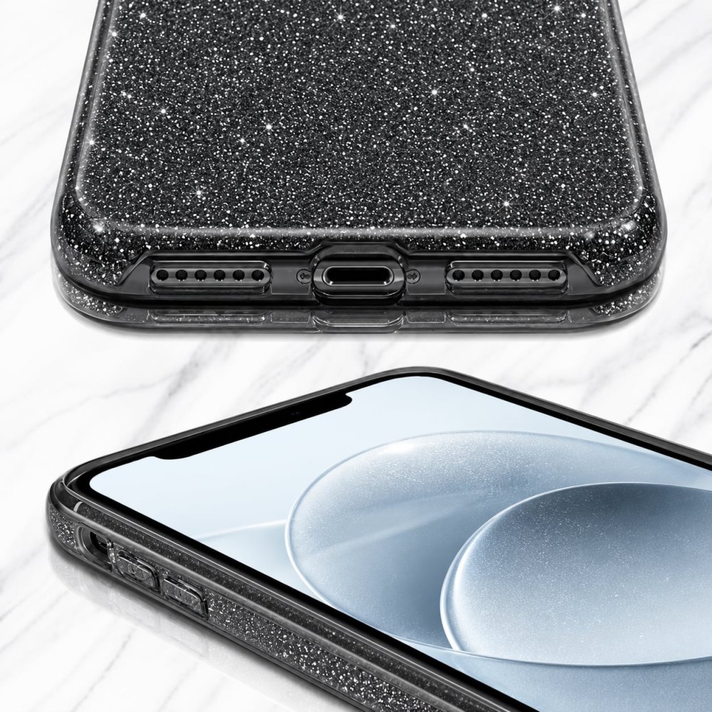 Θήκη Xiaomi Redmi 15C 4G & 5G / Poco C85 Glitter Shine Cover Hard -Μαύρο Θήκες Smartphone