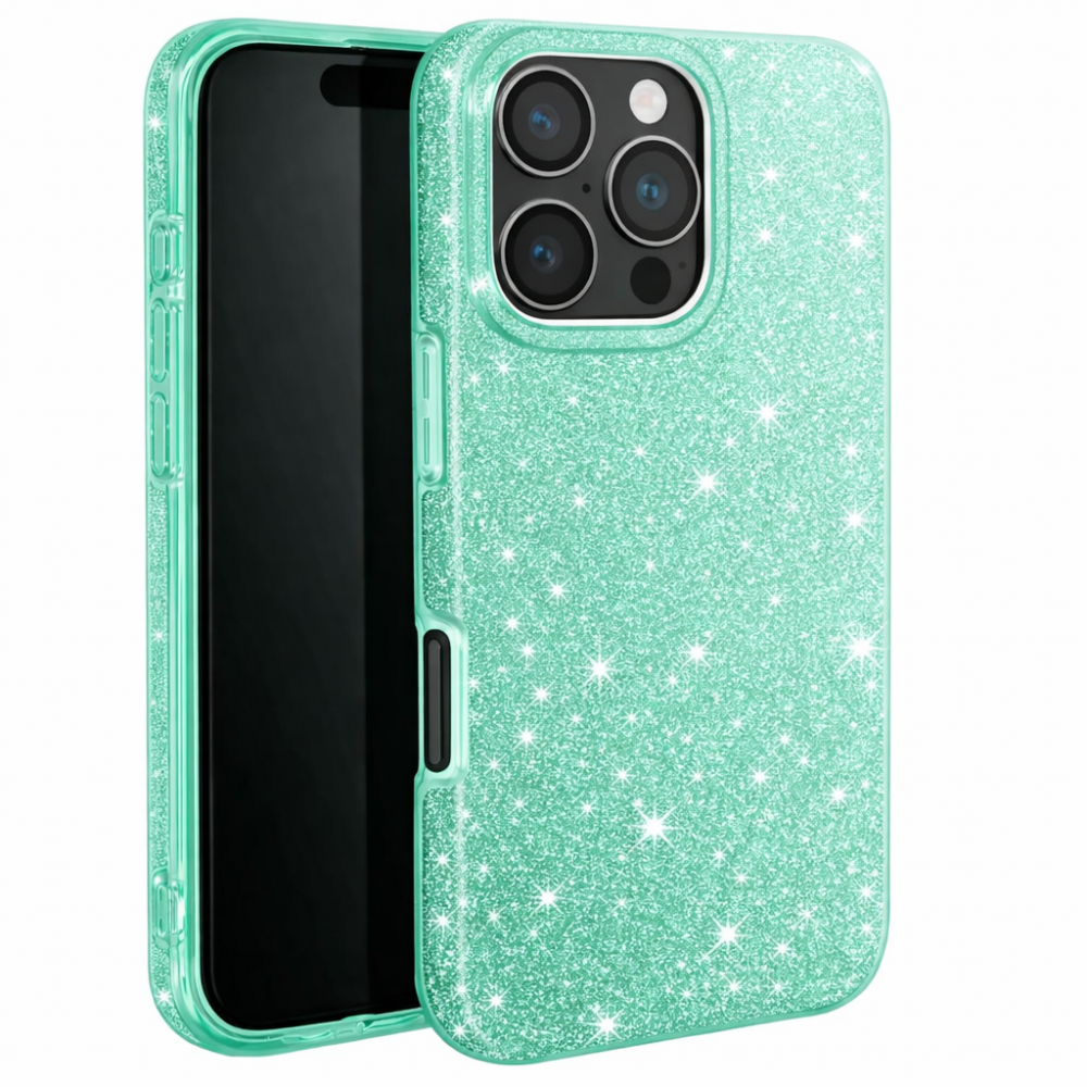 Θήκη iPhone 14 Pro Glitter Shine Cover Hard Case -Πράσινο Θήκες iPhone