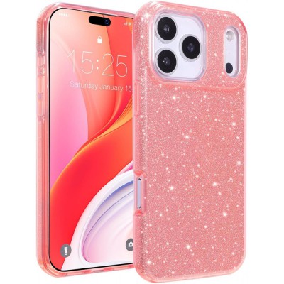 Θήκη iPhone 18 Pro 5G Glitter Shine Cover Hard Case -Ροζ