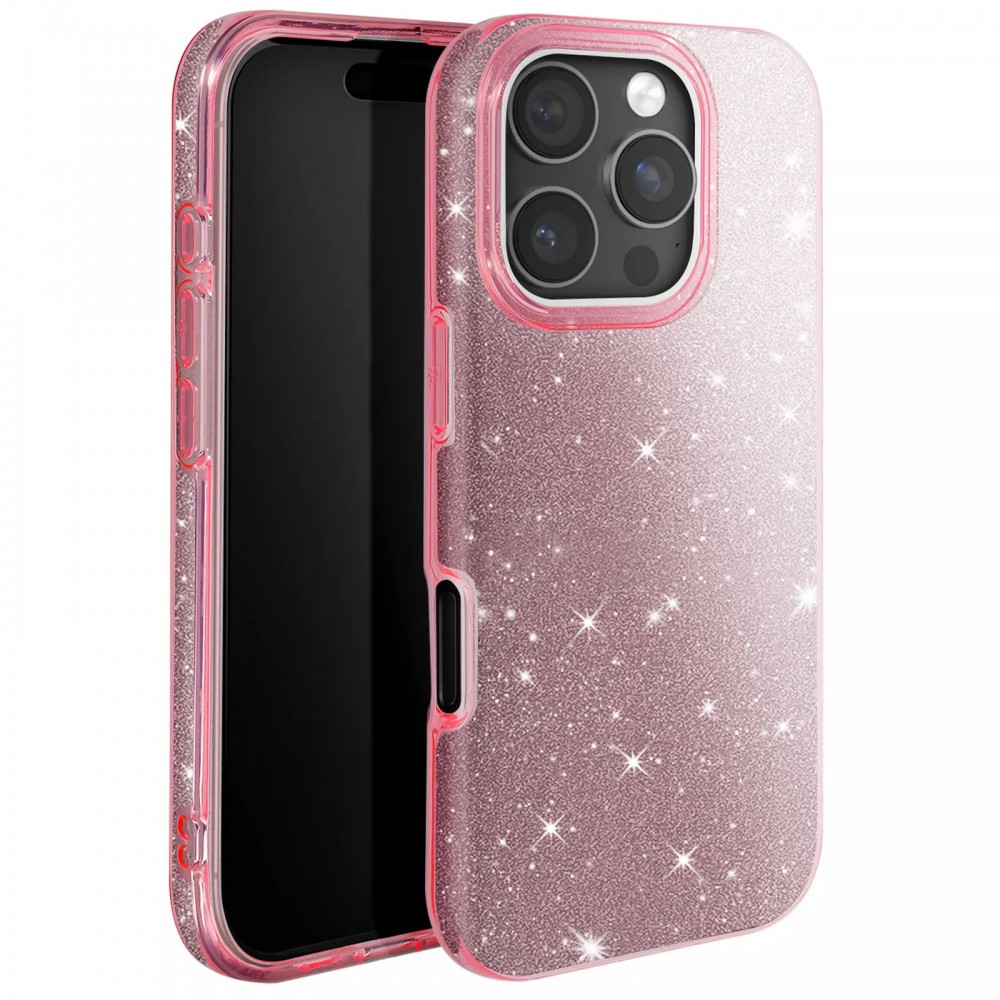 Θήκη iPhone 14 Pro Max Glitter Shine Cover Hard Case -Ροζ Θήκες iPhone