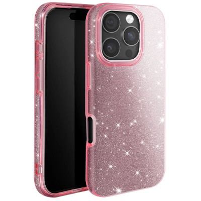 Θήκη iPhone 15 Pro 5G Glitter Shine Cover Hard Case -Ροζ