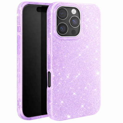 Θήκη iPhone 15 Pro Max 5G Glitter Shine Cover Hard Case -Μωβ