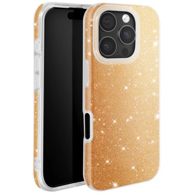 Θήκη iPhone 14 Pro Glitter Shine Cover Hard Case -Χρυσό