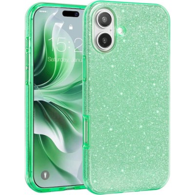 Θήκη iPhone 17 5G Glitter Shine Cover Hard Case -Πράσινο