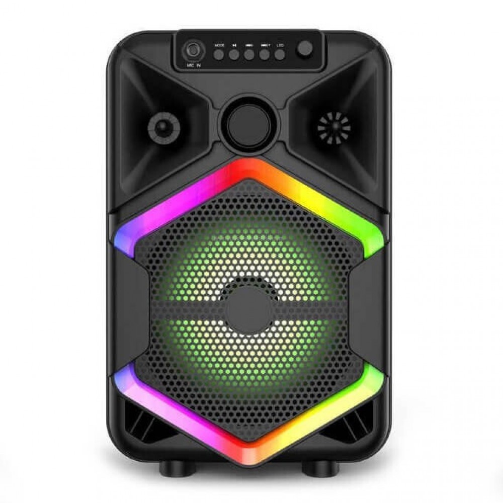 Ασύρματο Φορητό Ηχείο Bluetooth CS-0812 με Ασύρματο Μικρόφωνο & RGB LED – Μαύρο Αξεσουάρ 