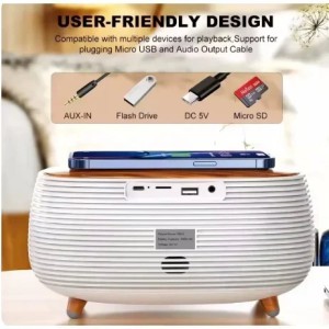 Ασύρματο Ηχείο Bluetooth με Ασύρματο Φορτιστή 15W –Λευκό Αξεσουάρ 