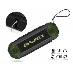 Awei Y280 Αδιάβροχο Bluetooth Ηχείο και Power Bank 4000mAh - Χρώμα: Πράσινο Αξεσουάρ 