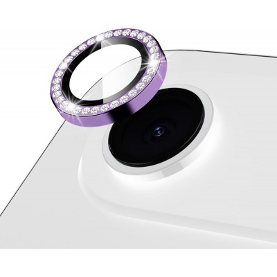 Προστατευτικό Κάμερας Strass Frame Full Cover για iPhone 17 Air 5G –Μωβ