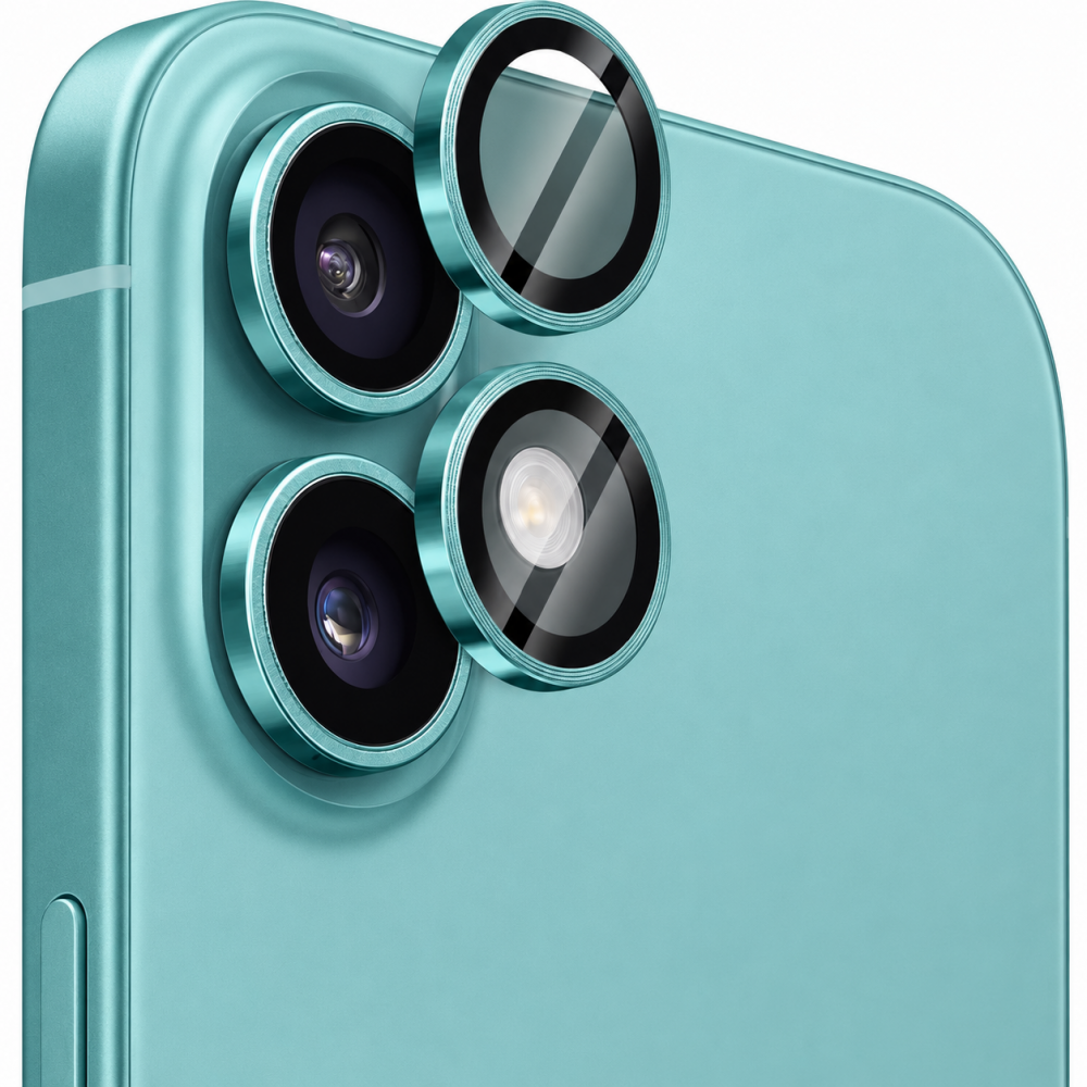 Προστατευτικό Κάμερας Full Cover Για iPhone 16 5G / 16 Plus 5G –Τιρκουάζ Προστασίες οθόνης - Κάμερας