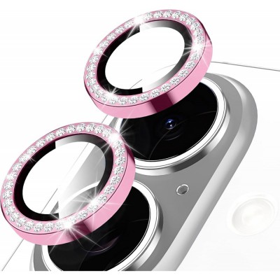 Προστατευτικό Κάμερας Strass Frame Full Cover για iPhone 17 5G –Ροζ Χρυσό
