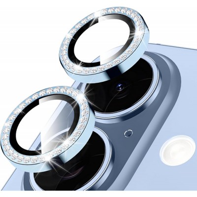 Προστατευτικό Κάμερας Strass Frame Full Cover για iPhone 17 5G –Γαλάζιο
