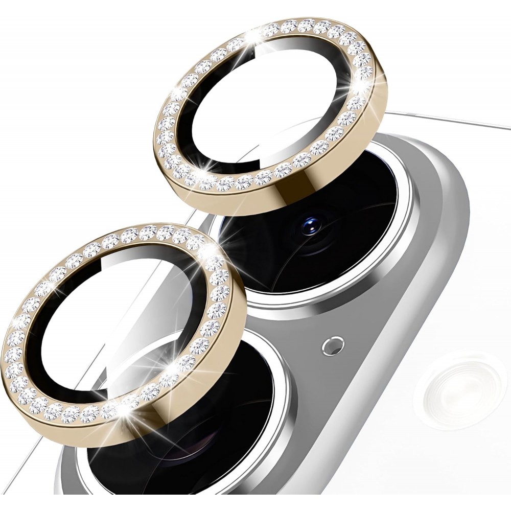 Προστατευτικό Κάμερας Strass Frame Full Cover για iPhone 17 5G –Χρυσό Προστασία οθόνης - Κάμερας
