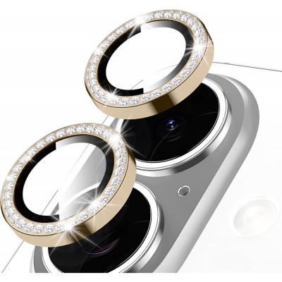 Προστατευτικό Κάμερας Strass Frame Full Cover για iPhone 17 5G –Χρυσό