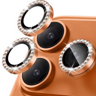 Προστατευτικό Κάμερας Strass Frame Full Cover για iPhone 17 Pro 5G / 17 Pro Max 5G –Κόκκινο
