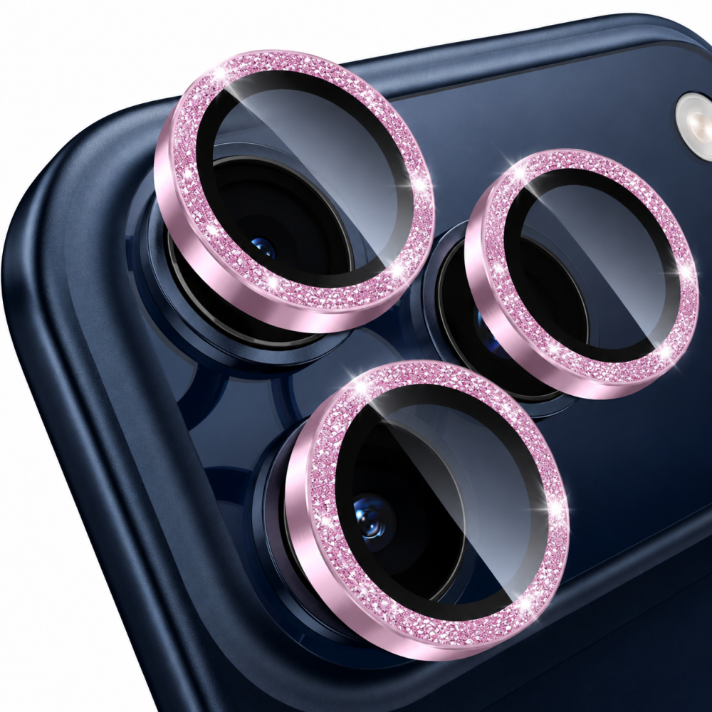 Προστατευτικό Κάμερας Strass Frame Full Cover για iPhone 18 Pro 5G / 18 Pro Max 5G –Ροζ Χρυσό Προστασίες οθόνης - Κάμερας