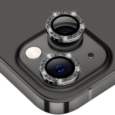 Προστατευτικό Κάμερας Strass Frame Full Cover για iPhone 12 –Μαύρο