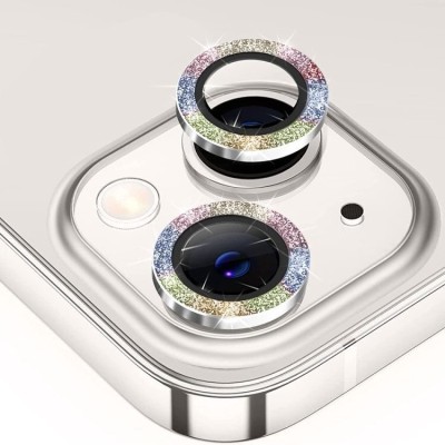 Προστατευτικό Κάμερας Strass Frame Full Cover για iPhone 14 / 14 Plus –Πολύχρωμο