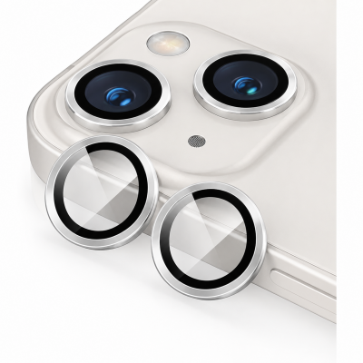 Προστατευτικό Κάμερας Full Cover Για iPhone 14 / 14 Plus –Ασημί