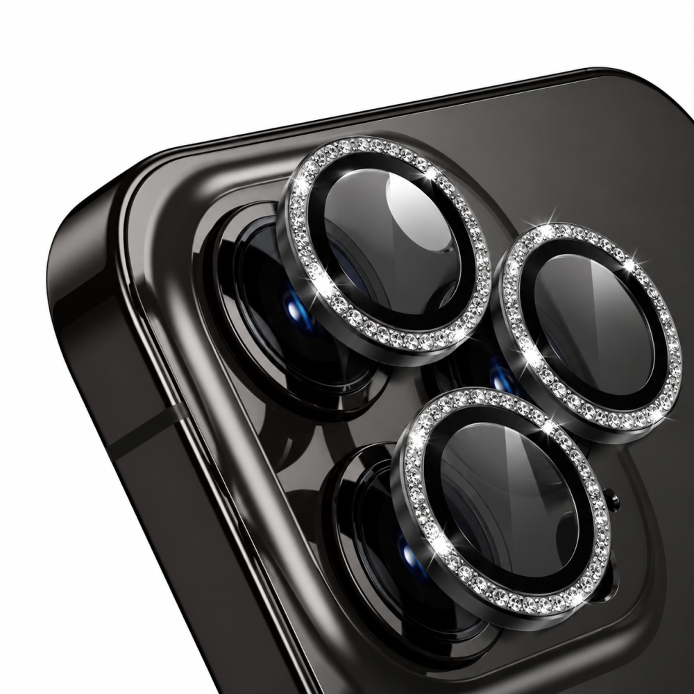 Προστατευτικό Κάμερας Strass Frame Full Cover για iPhone 14 Pro / 14 Pro Max –Μαύρο Apple iPhone 14 Pro 6,1