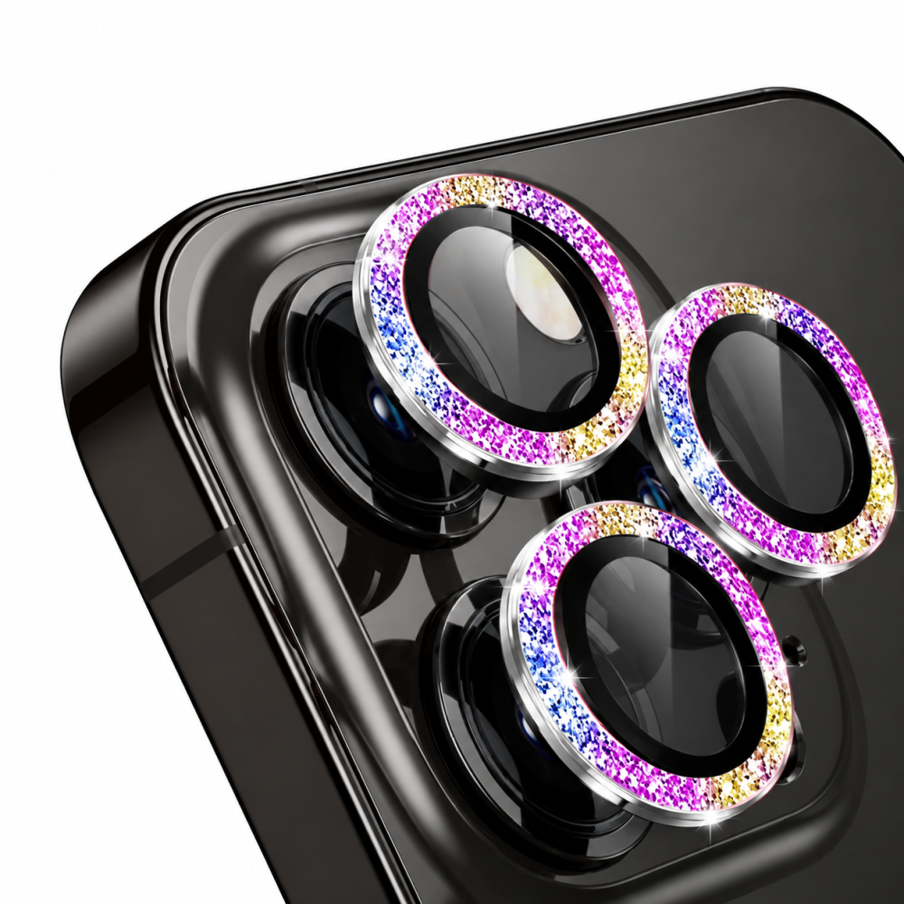 Προστατευτικό Κάμερας Strass Frame Full Cover για iPhone 14 Pro / 14 Pro Max –Πολύχρωμο Προστασίες οθόνης - Κάμερας