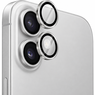 Προστατευτικό Κάμερας Full Cover Για iPhone 16 5G / 16 Plus 5G –Ασημί