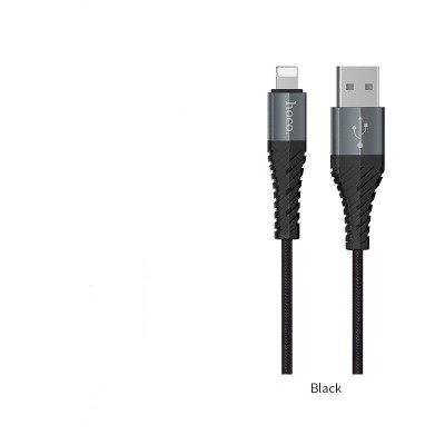 Hoco Καλώδιο Φόρτισης και Μεταφοράς Δεδομένων iOS Lightning 1m -Black