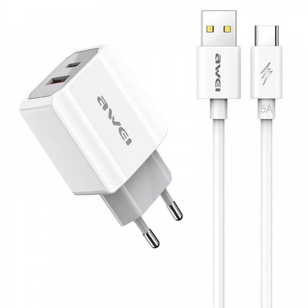 Awei Fast Charger QC3.0+PD -White Αξεσουάρ 
