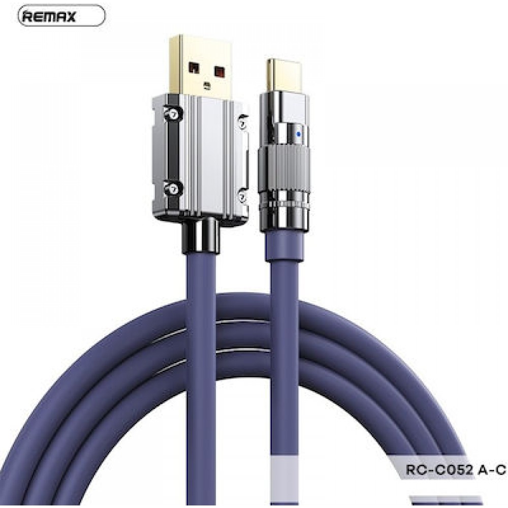 Remax Καλώδιο USB-A to USB-C male 66W 1.2m - Μωβ Αξεσουάρ 