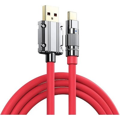 Remax Καλώδιο USB-A to USB-C male 66W 1.2m - Κόκκινο