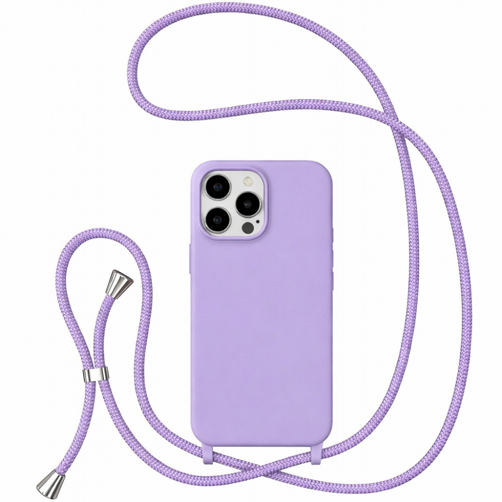Θήκη iPhone 11 Pro Back Cover Hard Case με Λουράκι Κορδόνι Λαιμού -Λιλά Θήκες iPhone