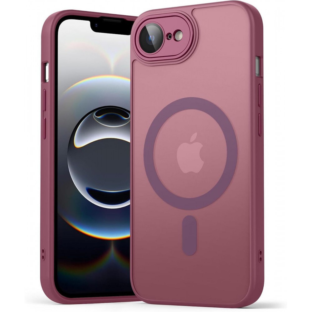 Θήκη iPhone 16e ( SE 4 2025 ) Back Cover Ημιδιάφανη Electro Magsafe -Μπορντό Θήκες iPhone