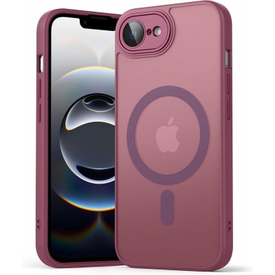 Θήκη iPhone 16e ( SE 4 2025 ) Back Cover Ημιδιάφανη Electro Magsafe -Μπορντό