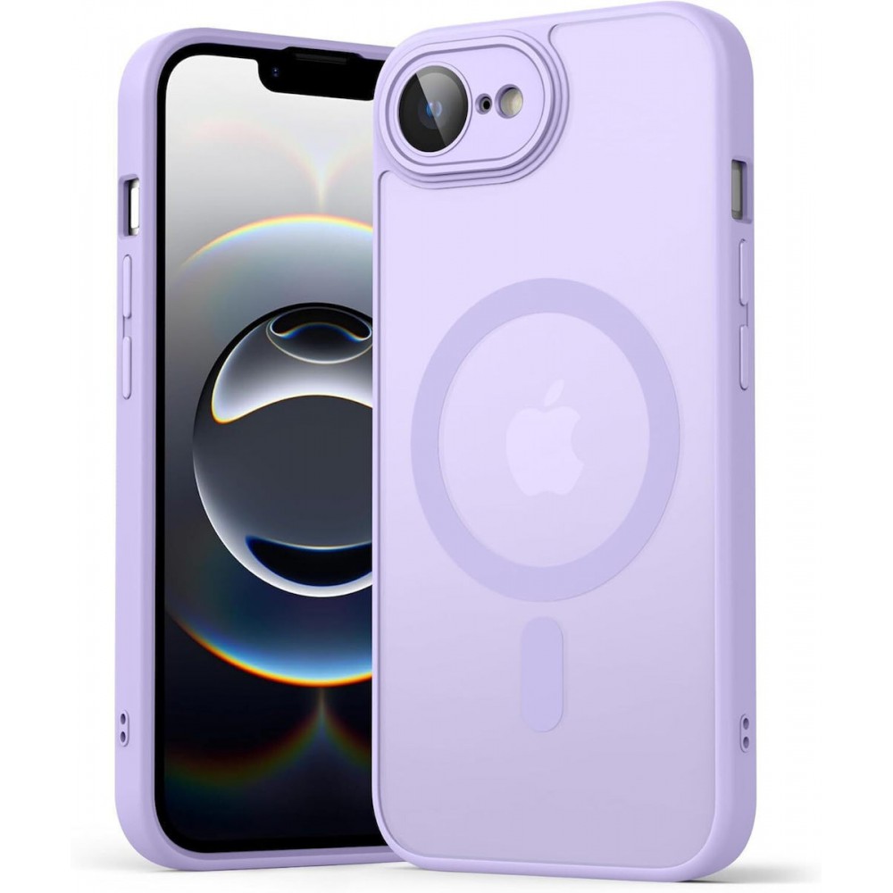 Θήκη iPhone 16e ( SE 4 2025 ) Back Cover Ημιδιάφανη Electro Magsafe -Λιλά Θήκες iPhone