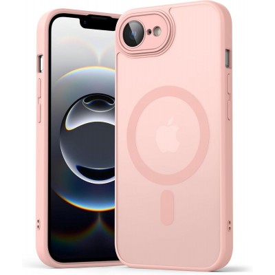 Θήκη iPhone 16e ( SE 4 2025 ) Back Cover Ημιδιάφανη Electro Magsafe -Ροζ