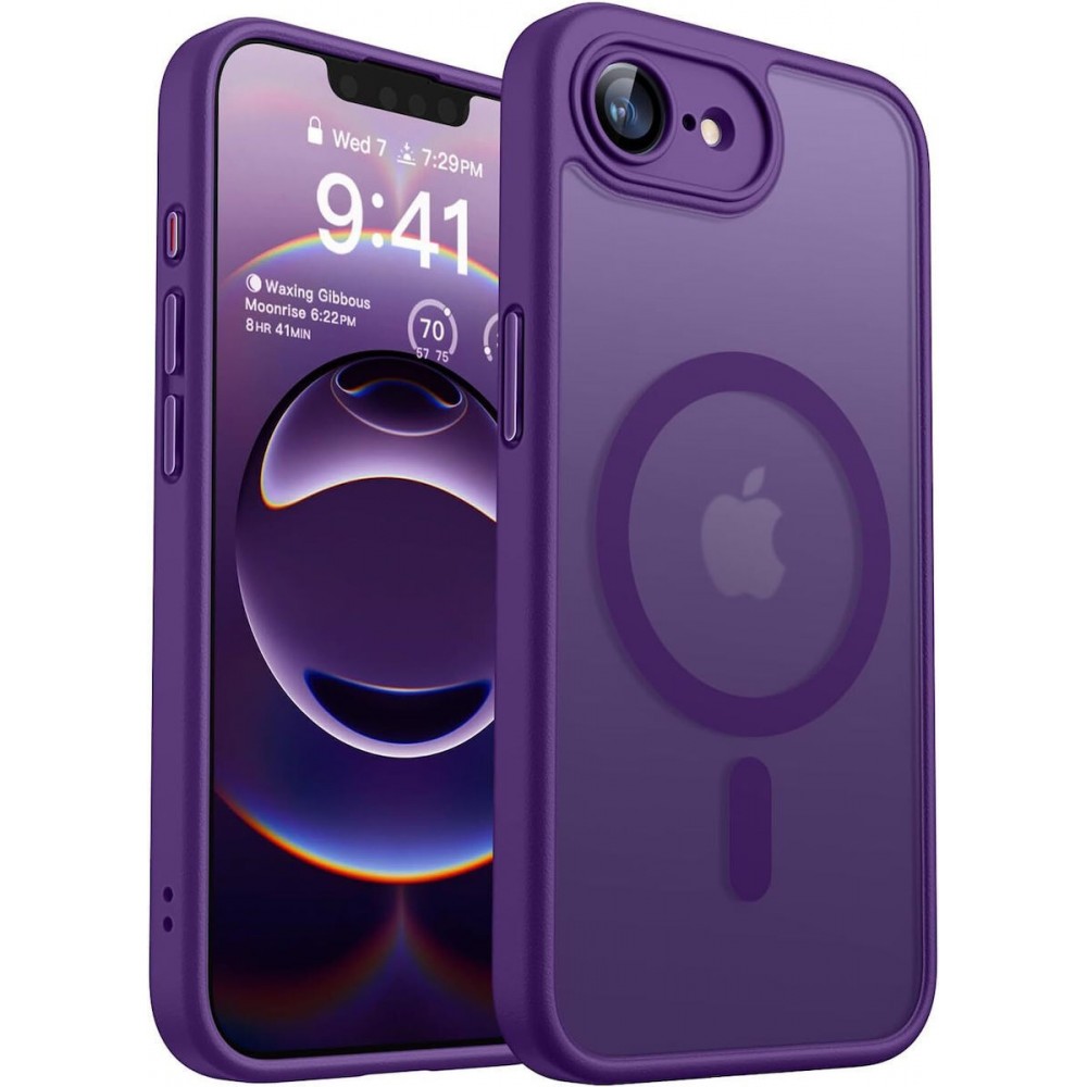 Θήκη iPhone 16e ( SE 4 2025 ) Back Cover Ημιδιάφανη Electro Magsafe -Μωβ Θήκες iPhone